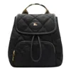 Burberry Quilted Horseshoe Drawstring Backpack In Orange