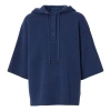Burberry (wmns)  Cashmere Short Sleeve Hoodie Blue