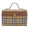 Burberry Women Beige Crossbody Bag With Adjutable And Removable Shoulder Strap And All-over Check Mo In Nude