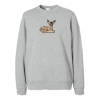 Burberry (wmns)  Deer Pattern Cotton Loose Swea Grey In Gray