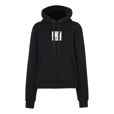 Burberry (wmns)  Deer Print Cotton Oversized Hoodie Black