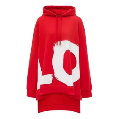 Burberry (wmns)  Love Printing Loose Hoodie Red
