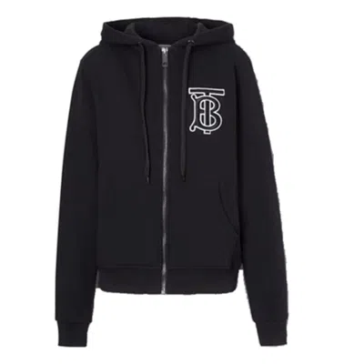 Burberry (wmns)  Monogram Motif Cotton Oversized Hooded Top In Black