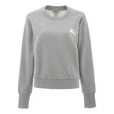 Burberry (wmns)  Round Neck Pullover Long Sleeves Hoodie Gray