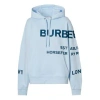 Burberry (wmns)  Ss21 Horseferry Printing Pattern Hoodie Light Blue