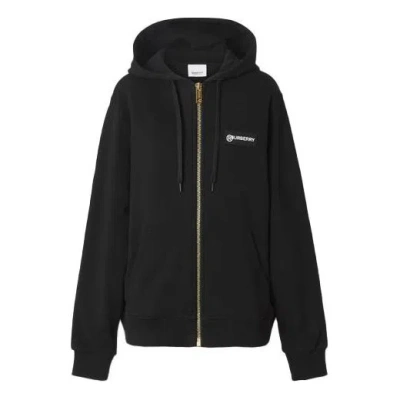 Burberry (wmns)  Zipper Classic Plaid Hooded Long Sleeves Hoodie Black