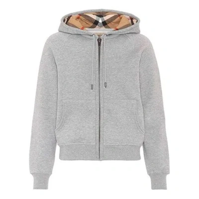 Burberry (wmns)  Zipper Hooded Casual Jacket 'gray'