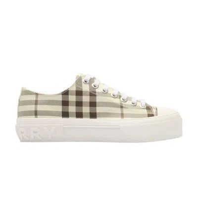 Pre-owned Burberry Wmns Training Jack Check Sneaker 'light Beige' | Tan | Women's Size 4 In Brown