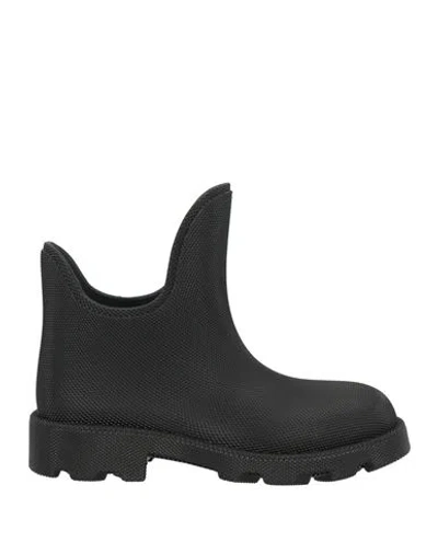 BURBERRY BURBERRY WOMAN ANKLE BOOTS BLACK SIZE 8 RUBBER