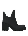 Burberry Woman Ankle Boots Charcoal Size 8 Rubber In Black
