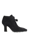 Burberry Storm Suede Ankle Boots In Black