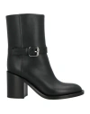 Burberry Woman Ankle Boots Black Size 8 Leather In Black
