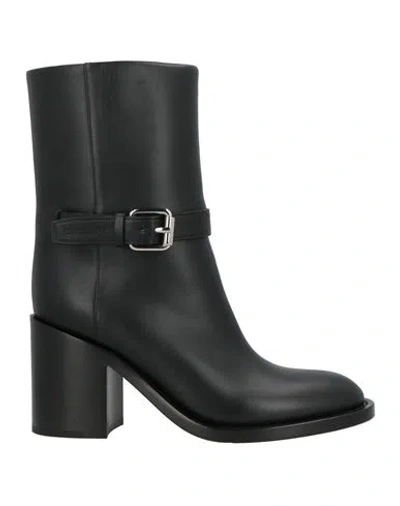 Burberry Woman Ankle Boots Black Size 8 Leather