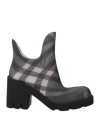 Burberry Marsh Check Rubber Rain Booties In Black
