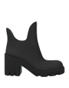Burberry Woman Ankle Boots Charcoal Size 8 Rubber In Black