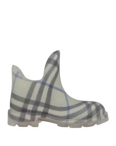 BURBERRY BURBERRY WOMAN ANKLE BOOTS GREY SIZE 7 RUBBER