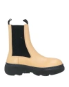 Burberry Woman Ankle Boots Sand Size 8 Leather In Beige