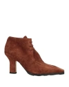 Burberry Woman Ankle Boots Tan Size 7 Leather In Brown