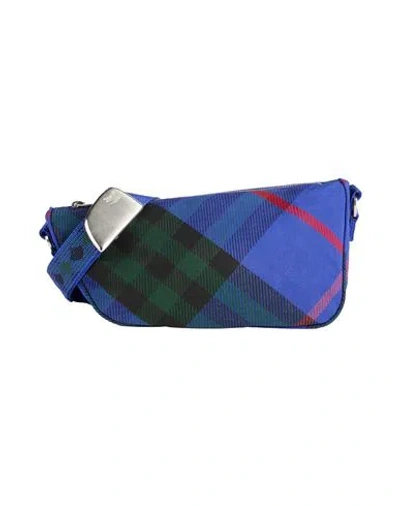 Burberry Woman Belt Bag Blue Size - Polyester, Cotton