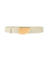 Burberry Woman Belt Beige Size L Calfskin In Brown
