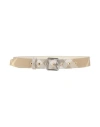 Burberry Woman Belt Beige Size M Polyester, Virgin Wool, Acrylic In Sand