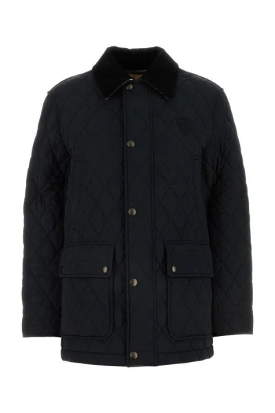 Burberry Quilted Nylon Jacket In Black