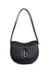 Burberry Medium 'rocking Horse' Leather Bag In Black