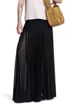 Burberry Bar Pleated Maxi Skirt With Belt