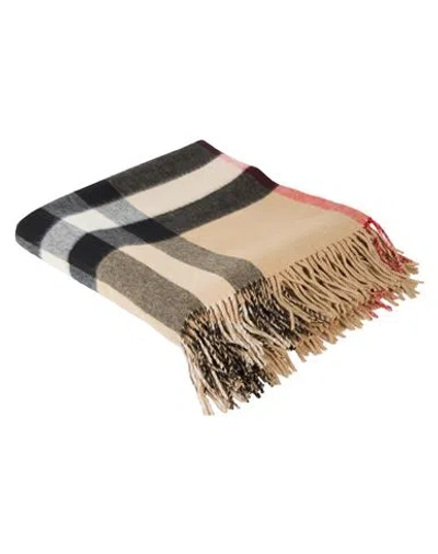 Burberry Woman Blanket Or Cover Camel Size - Cashmere