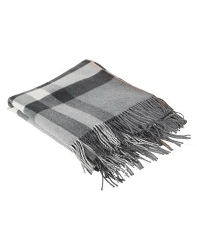 Burberry Woman Blanket Or Cover Grey Size - Cashmere