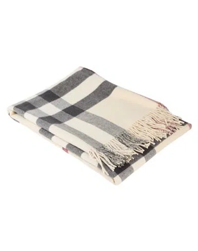 Burberry Woman Blanket Or Cover Ivory Size - Cashmere