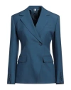 Burberry Woman Blazer Blue Size 10 Virgin Wool