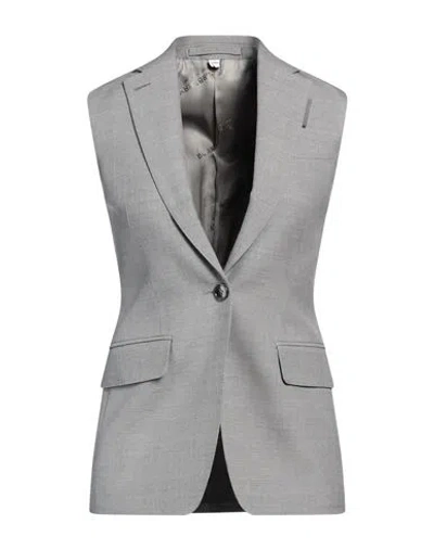 Burberry Woman Blazer Light Grey Size 6 Virgin Wool
