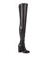 Burberry Woman Knee Boots Black Size 7 Soft Leather In Black