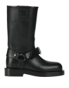 Burberry Tall Shaft Calf Grain Leather Boots In Black