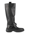 Burberry Woman Boot Black Size 7 Leather In Black