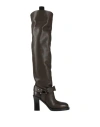 Burberry Leather Soft Stirrup Over-the-knee Boots 85 In Brown
