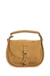 Burberry Clip Messanger Suede Shoulder Bag In Brown
