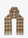 Burberry Giant Check Hooded Cashmere Scarf In Cream