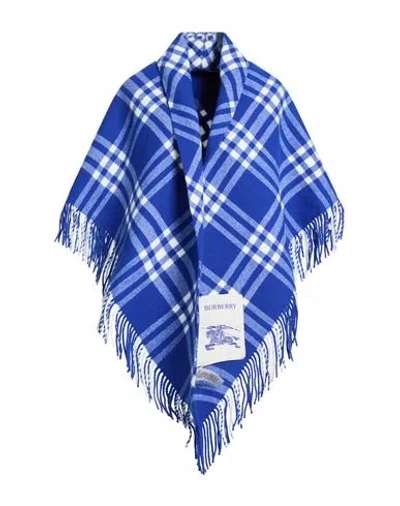 Burberry Woman Cape Bright Blue Size Onesize Wool