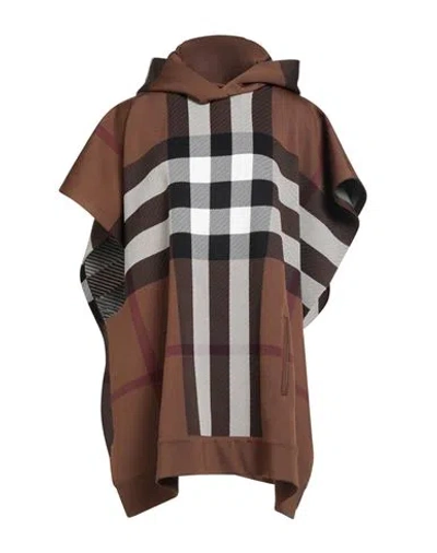 Burberry Woman Cape Brown Size Onesize Polyester, Viscose, Polyamide, Elastane