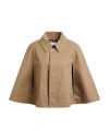 Burberry Woman Cape Light Brown Size M Polyester, Cotton In Brown