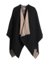 Burberry Woman Cape Black Size Onesize Wool In Black