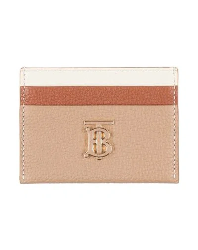 Burberry Woman Cardholder Light Brown Size - Calfskin