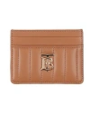 Burberry Woman Cardholder Tan Size - Lambskin