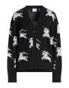 Burberry Ekd Cotton Silk Jacquard Sweater In Black
