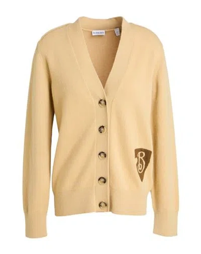 Burberry Woman Cardigan Sand Size S Wool, Alpaca Wool In Brown