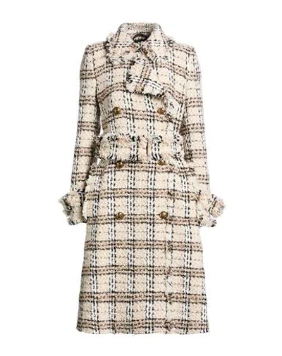 Burberry Woman Coat Beige Size 14 Polyamide, Cotton, Viscose, Wool, Synthetic Fibers In Sand