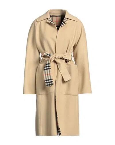 Burberry Woman Coat Beige Size 4 Wool