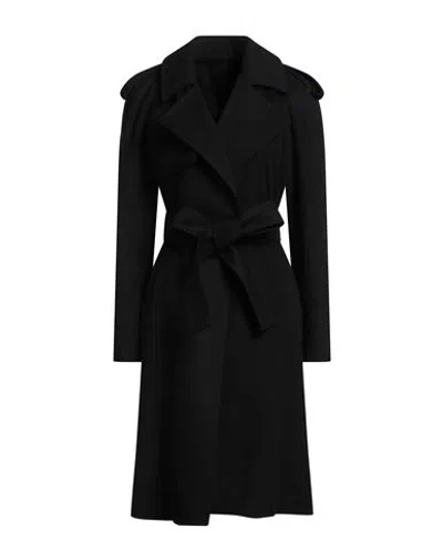 BURBERRY BURBERRY WOMAN COAT BLACK SIZE 6 CASHMERE